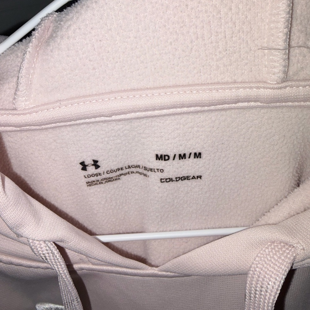 Under Armour Light Pink Hoodie with White Logo - Picture 4 of 4
